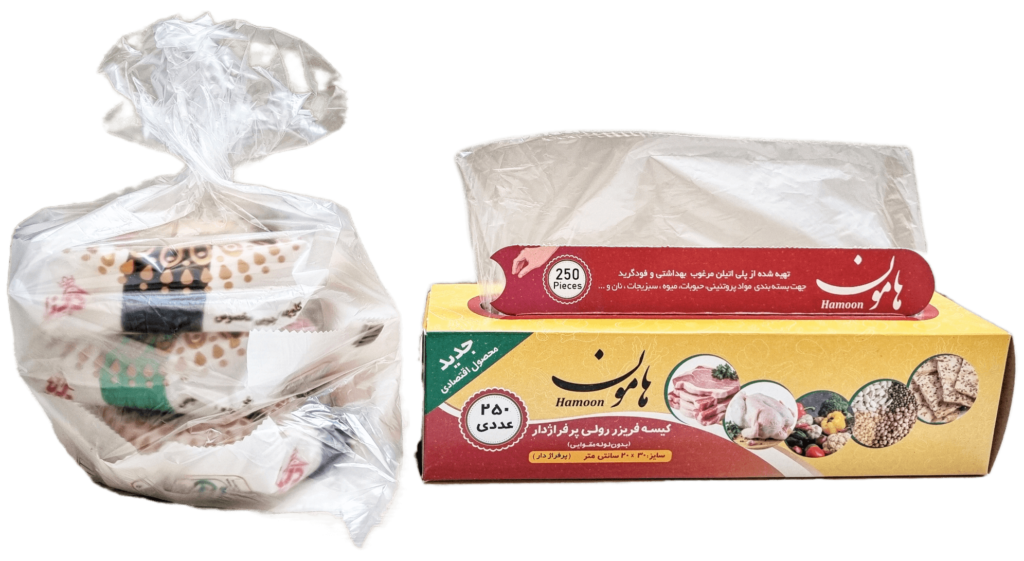کیسه فریزر رولی پرفراژدار هامون سایز 20*30